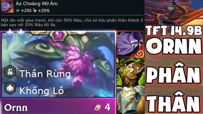 ORNN CÙNG TRANG BỊ TẠO TÁC MỚI ÁO CHOÀNG MỜ ÁM, 1 ROUND ĐÚC 4 MÓN ĐỒ LỚN | VinhLương ĐTCL, TFT 14.̣B